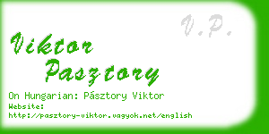 viktor pasztory business card
