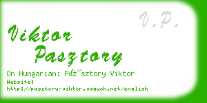 viktor pasztory business card